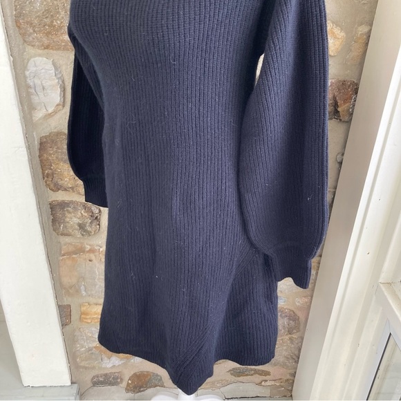 NWT Wool and recycled-cashmere turtleneck sweater-dress Black Womens Small $298 - Picture 8 of 16